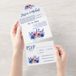 💍 mit Speisekarte Pastel Whispers Wiesen All In One Einladung