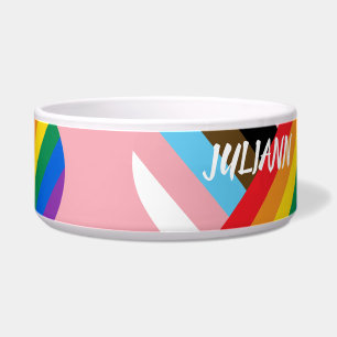 Mit Stolz gefertigt Regenbogen-Herz Custom Modern Napf