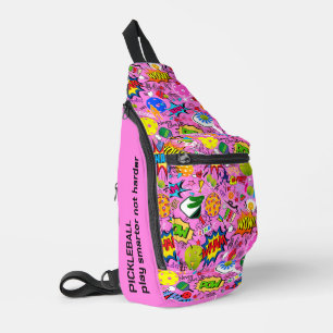 😍 mit Text gemischt pickleback pink Crossbody Bag