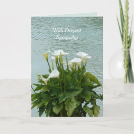 Mit tiefstem Beileid, Calla Lilies Karte