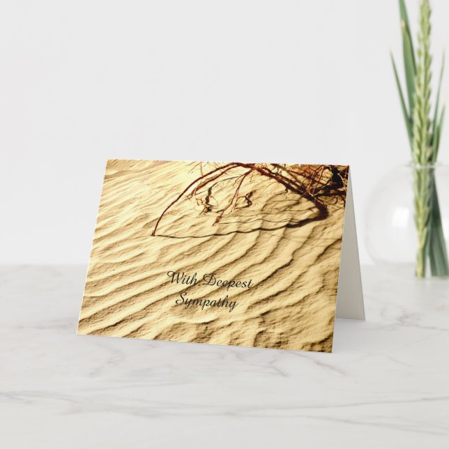 Mit tiefstem Beileid, Wüstengesund Gruß Karte (Vorderseite)