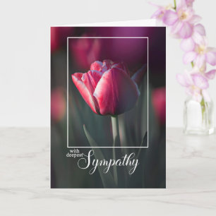 Mit tiefstem Mitgefühl Rich Pink Tulpe Karte