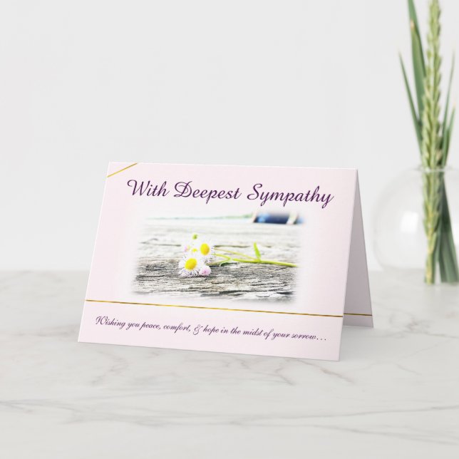 Mit tiefster Beileids-Karte Karte (Vorderseite)