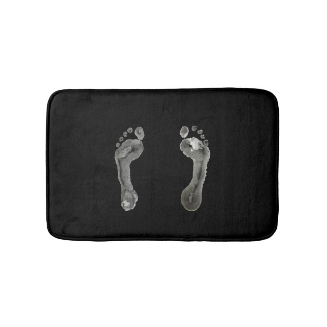 Mit Tinte geschwärzte Abdrücke (Schwarzes) Badematte (Vorderseite)