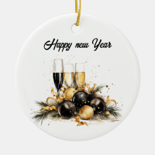 🎉 ✨ mit unserem guten Rutsch ins neue Jahr Keramik Ornament