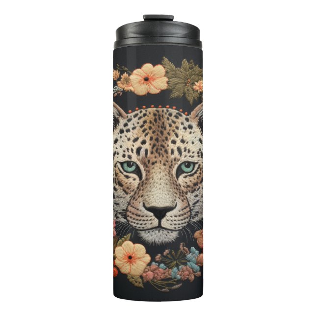 Mit unserem Leopard kühl und stilvoll bleibe Thermosbecher (Vorderseite)