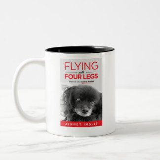 Mit vier Legen fliegen Zweifarbige Tasse