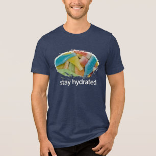 Mit Wachs-Sirup-Flaschen hydratisiert bleiben Tri-Blend Shirt