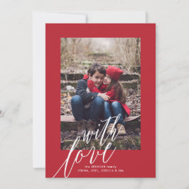 Mit Weihnachts-Weihnachtskarte für die Liebe Feiertagskarte
