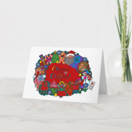 Mit Weihnachtskarte besessen Karte