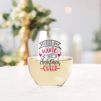 Mit Wein und Weihnachtswein gespeist Stemless Wein Weinglas Ohne Stiel