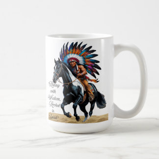 Mit Weisheit reiten, verwurzelt im Geist” Kaffeetasse