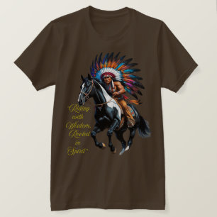 Mit Weisheit reiten, verwurzelt im Geist” T-Shirt