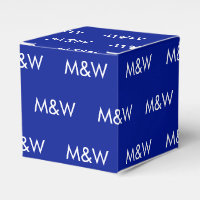 Mit weißem Monogramm kobaltblau anpassen