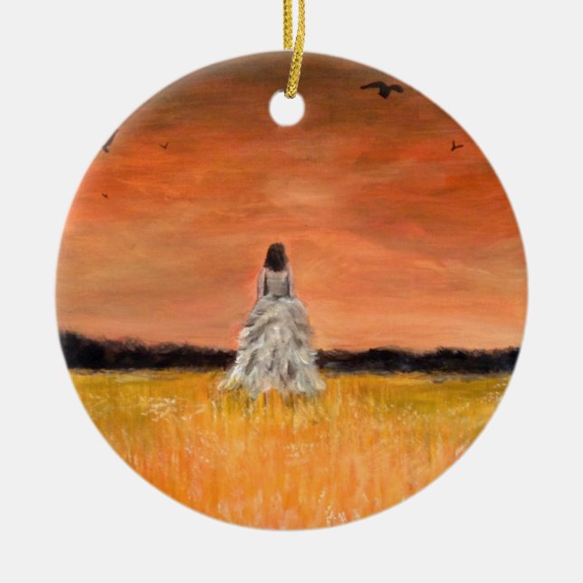 Mit Würde weg gehen Keramikornament (Vorne)