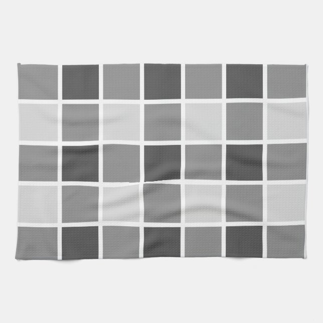 Mit Ziegeln gedecktes graues Muster Handtuch (Horizontal)