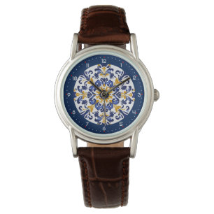 Mit Ziffern 💙 💟 Atemberaubenden Azulejos Armbanduhr