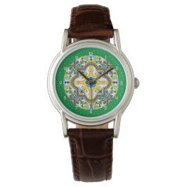 Mit Ziffern schöne Azulejo-Strahlung Armbanduhr
