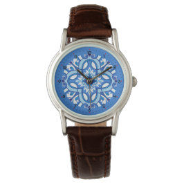 Mit Ziffern schöne Azure Blossom Armbanduhr