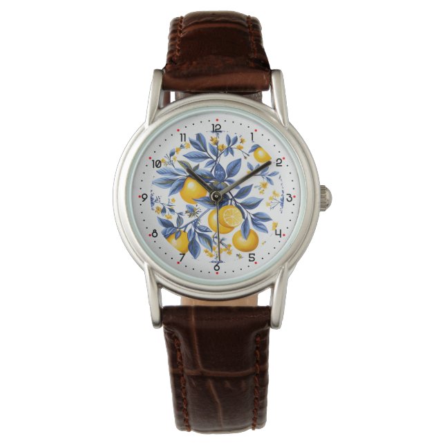 Mit Ziffern schöne Zitruspest Armbanduhr (Vorderseite)