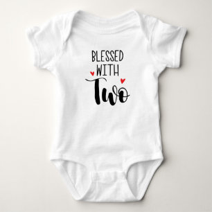 Mit Zwillingen gesegnet Baby-Body Baby Strampler