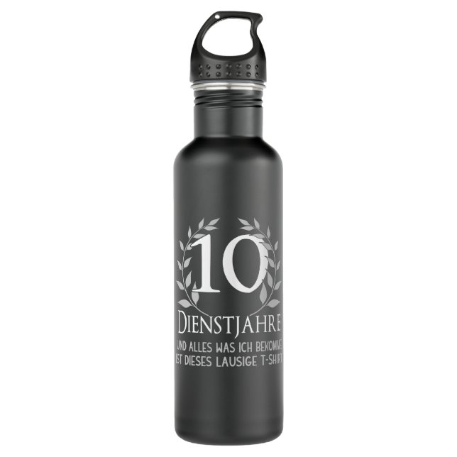 Mitarbeiter 10 Jahre Firmenfeier Edelstahlflasche (Vorderseite)