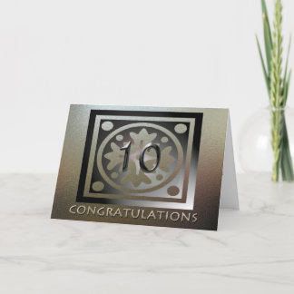 Mitarbeiter 10 Jahre Jubiläum Elegant Golden Karte