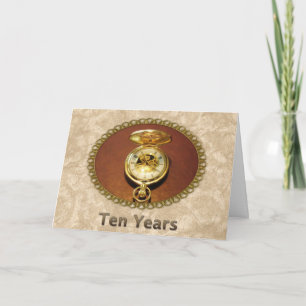 Mitarbeiter 10 Jahre Jubiläum Elegant Golden Watch Karte