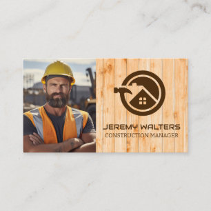 Mitarbeiter am Bauort   Holz Visitenkarte