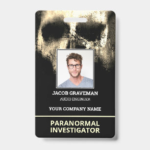 Mitarbeiter-Ausweis Namensschild für paranormale E Ausweis