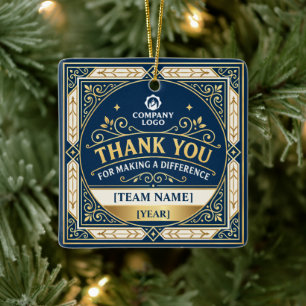 Mitarbeiter-Dankeschön-Ornament Team Danke Keramikornament