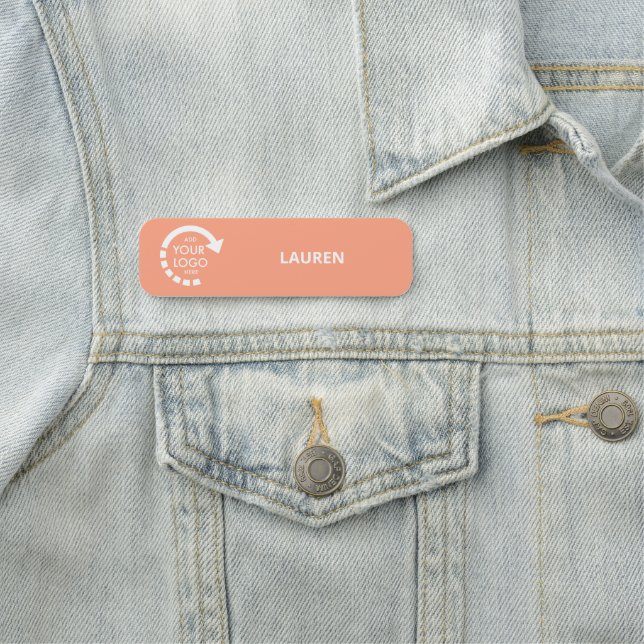 Mitarbeiter der Firma für benutzerdefinierte Logos Namensschild (Beispiel)