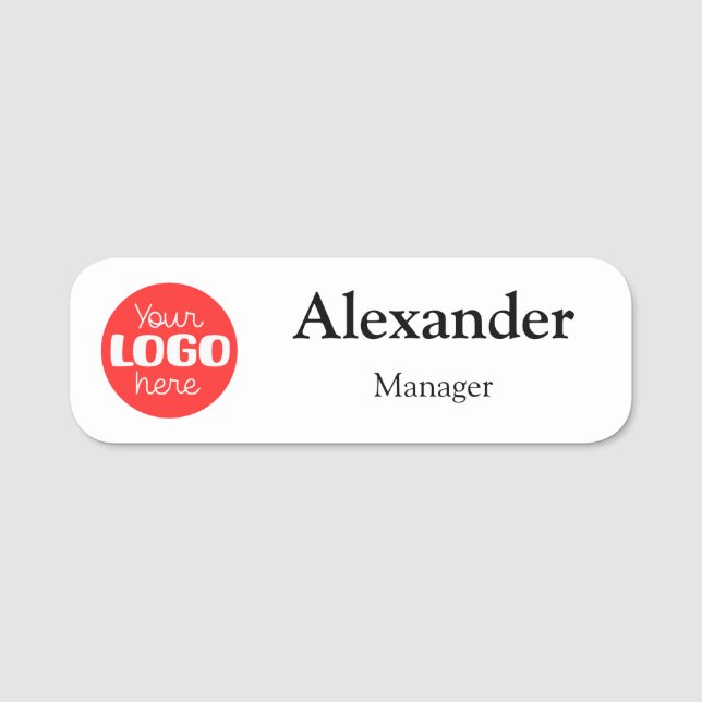 Mitarbeiter der Firma für benutzerdefinierte Logos Namensschild (Vorderseite)