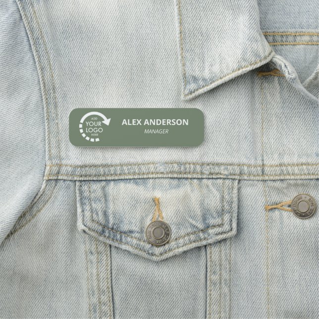 Mitarbeiter der Firma für benutzerdefinierte Logos Namensschild (Beispiel)