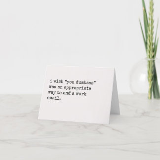 Mitarbeiter, der Geschenk verlasse, Karte ohne Gru