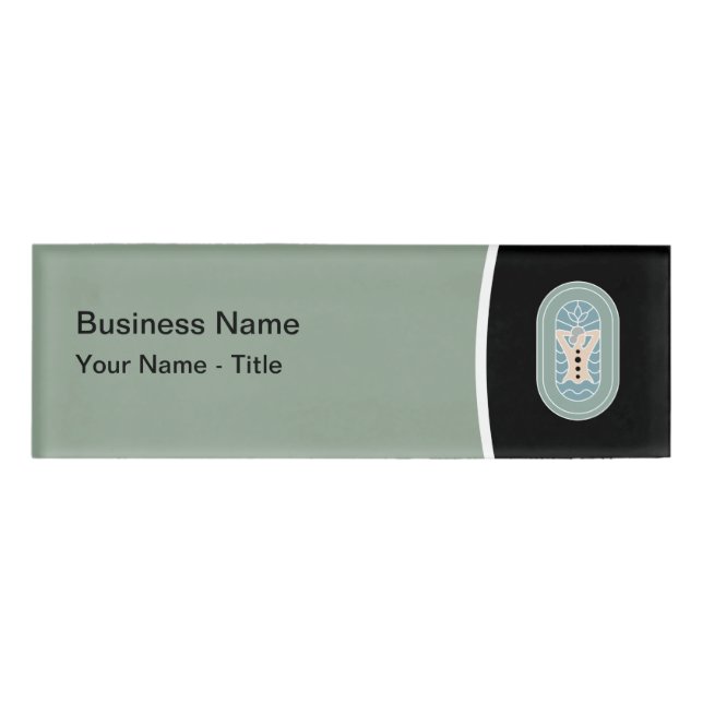 Mitarbeiter der Massagetherapie Moderne Namensschi Namenschild (Vorderseite)