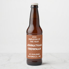 Mitarbeiter der "Red Brick Office Recognition" des Bierflaschenetikett