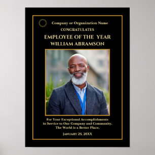 Mitarbeiter des Jahres Foto Gold Award Custom Poster