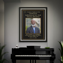 Mitarbeiter des Jahres Foto Gold Award Custom Poster