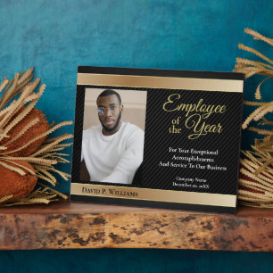 Mitarbeiter des Jahres Foto Gold Custom Awards Fotoplatte