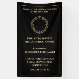 Mitarbeiter des Jahres Gold Black Business Banner