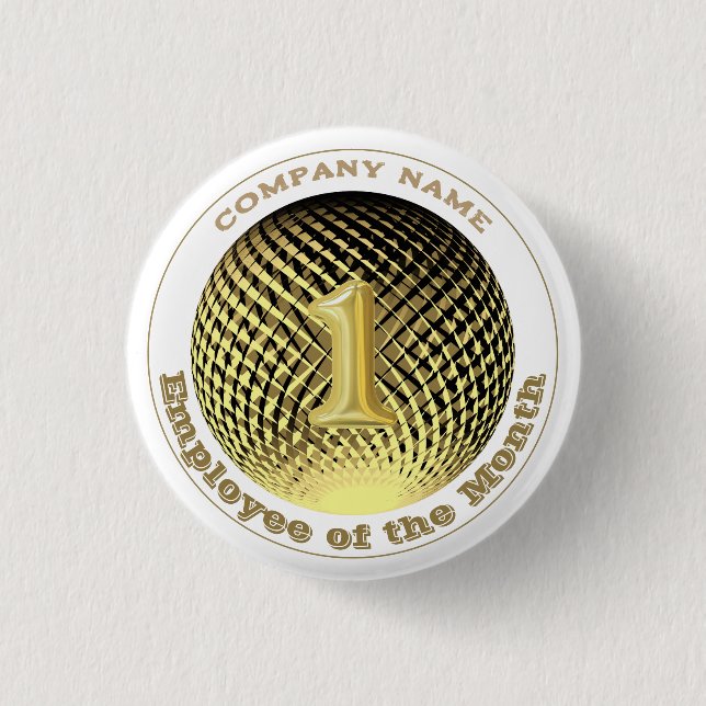 Mitarbeiter des Monats Firmenrunde  Button (Vorderseite)