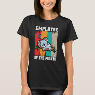 Mitarbeiter des Monats Niedlicher Koala Retro Vint T-Shirt