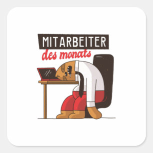 Mitarbeiter des Monats Quadratischer Aufkleber