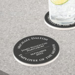 Mitarbeiter des Monatspreises Sandstone Untersetze Getränkeuntersetzer<br><div class="desc">Eine Trophäe im Stile eines Sandsteins,  um dem Mitarbeiter des Month Award zu gedenken. Personalisieren Sie die Angabe von Name,  Firma oder Organisation und Datum. Einzigartiges Medaillon einer besonderen Errungenschaft.</div>