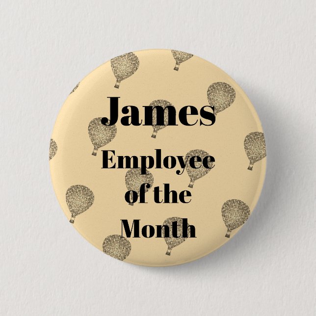 Mitarbeiter des Month Mosaic Hot Air Ballon Button (Vorderseite)