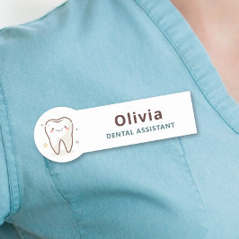 Mitarbeiter des niedlichen Zahnbüro Namensschild