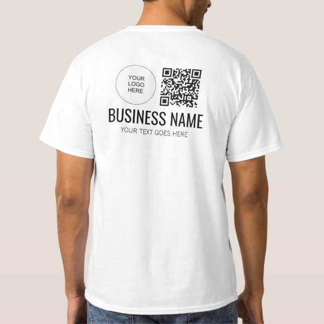 Mitarbeiter des Personals für QR-Logos in der dopp T-Shirt (Rückseite)