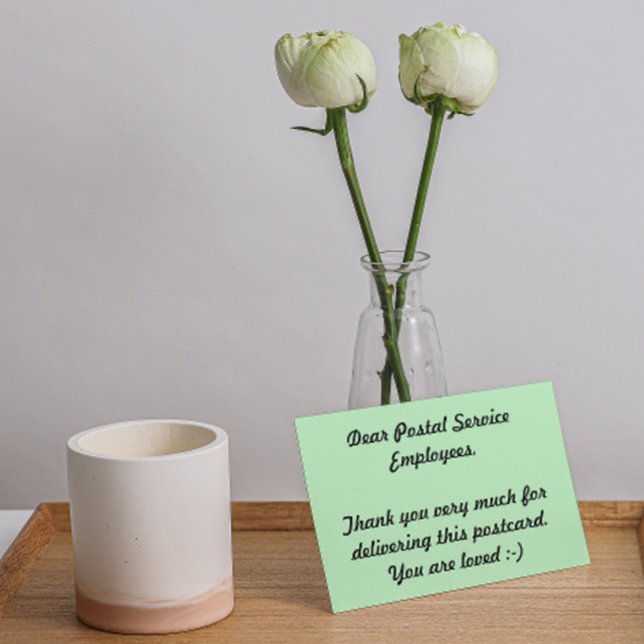 Mitarbeiter des Postdienstes Vielen Dank Postkarte (Von Creator hochgeladen)