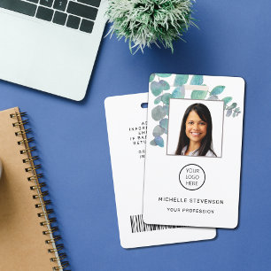 Mitarbeiter-Foto-Barcode-Logo Botanischer Name  Ausweis